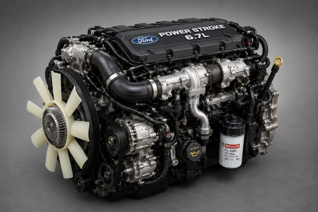 Ford 6.7 Power Stroke V8 turbo diesel out of the truck